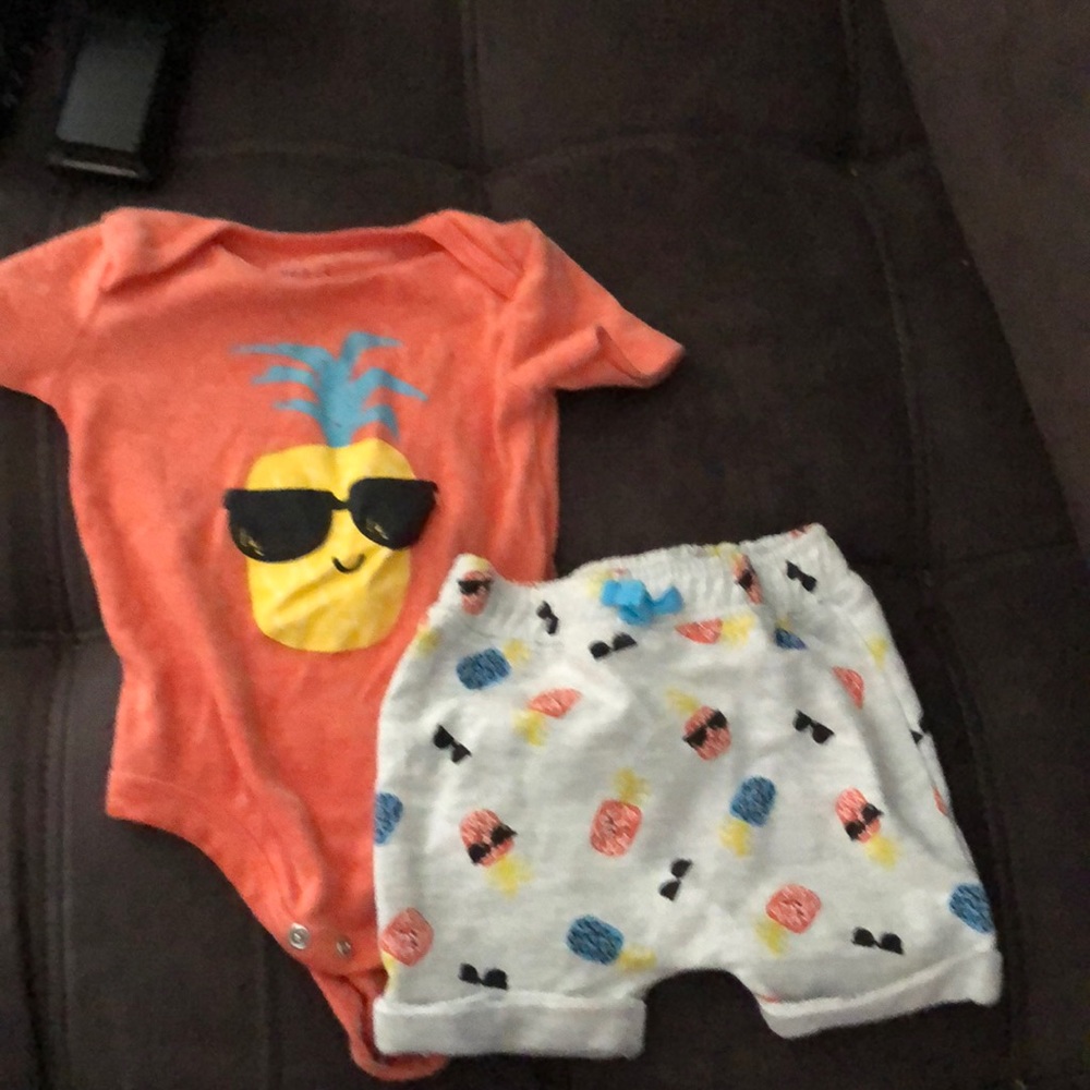 Baby onesie and shorts